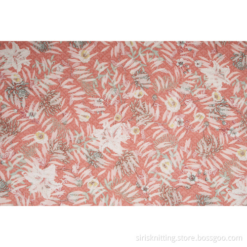 Single Jersey Fabric Printed Rayon Polyester Fabric Burnout